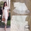 *พร้อมส่ง*NTB Set :: เสื้อปาดไหล่ตัวสวยกับกระโปรงทรงพองเล็กน้อย