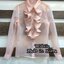 *พร้อมส่ง*Poem Set :: เสื้อเชิ๊ตแขนยาวผ้าแก้ว + กระโปรงสั้นบาน
