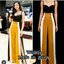 *พร้อมส่ง*ISN Set :: เสื้อสายเดี่ยวเข้ารูปสุดเผ็ชชชช กับกางเกงขายาว ทรงตรงกระบอกใหญ่
