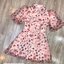 Zara Dress :: เดรสตัวสั้นคอปกลายดอกไม้ แขนพอง
