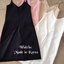 *พร้อมส่ง* Scenes เสื้อสายเดียวตัวยาวคอวีด้านหน้าและหลังชายเสื้อผ่าขึ้นสูงเก๋สุดๆ (ครีม/ ชมพู/ขาว/ดำ)
