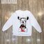 Zara Top::เสื้อแขนยาวคอกลม แต่งปกอย่างสวย ด้านหน้าตัวเสื้อเป็นรูปการ์ตูนมิคกี้เมาส์