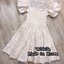 *พร้อมส่ง*Tohn Dress คอกลม เส้าช่วงไหล่ แขนห้อยพองทรงบอลลูน