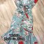 *พร้อมส่ง*Korea Style Dress :: เดรสแขนสั้นตัวเก๋ ด้วยลายผ้าสวยลายดอกไม้สีสันสวยสด
