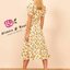 reformation Dress เดรสตัวยาวแขนสั้นทรงแบบป้ายจ้า
