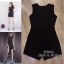 *พร้อมส่ง*HTC Jumpsuit>>จั้มสูทขาสั้นแขนกุดช่วงคอเป็นผ้าซีทรู