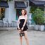 06-2078 set 2 ชิ้น เกาะอกสีดำตัดแทบขาว