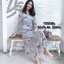 *พร้อมส่ง*PMM :: Dress เดรสตอวีแขนยาว ลายดอกสีสันสวยหวาน