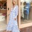 Bec and Bridge Maxi Dress แม็กซี่เดรสแขนยาวตัวยาวแสนสวย เนื้อผ้าลายตารางโทนสีฟ้า