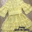 *พร้อมส่ง*Landmee' Dress :: เดรสลูกไม้แขนศอกตัวสวยปัง ด้วนการใช้ผ้าลูกไม้ฉลุยลายสวย