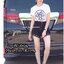 *พร้อมส่ง*Style Korea Set :: เสื้อยืดแขนสั้นกับกางเกงผ้ายืดทรงเก๋