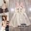 AMR. Dress :: เดรสตัวเก๋ช่วงไหล่แต่งโบใหญ่ ตัวชุดเลือกใช้ผ้ามี Texture