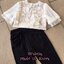*พร้อมส่ง*Thea' Set :: เสื้อครอปตั้วสั้นเลือดใช้ผ้าลูกไม้ลายสวย คอกลม