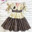 KNP Dress เดรสแขนสั้น เนื้อผ้าพิมพ์ลาย ลวดลายผ้าไหมไทย สวยงามมากๆ
