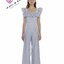 Janesuda Jumpsuit จั้มสูทขายาวสุดน่ารัก ช่วงบนแต่งระบายสวยอลัง ใส่ออกมาน่ารักมากๆ เนื้อผ้าทอพิมพ์ลายสวยทุกจุด