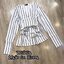 Korea :: Shirt :: เสื้อเชิ๊ตทรงเก๋คอวี แขนยาว ผ้าลายทางสวยชิค
