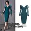 *พร้อมส่ง*Poem Dress :: เดรสผ้าเรียบตัวสวย คัตติ้งสุดปัง