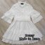 *พร้อมส่ง*Landmee' Dress :: เดรสลูกไม้แขนศอกตัวสวยปัง ด้วนการใช้ผ้าลูกไม้ฉลุยลายสวย