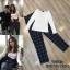 Korea Set::เซตเสื้อแขนยาวคอเหลี่ยมสุดน่ารัก