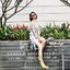 Korea Dress >>เดรสสายเดี่ยวโทนสีฟ้าสวย ปักลายเลมอนและสัปปะรดสีสันสดใส