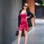 04-0722 เซท 2 ชิ้น เดรสสายเดี่ยว แต่งขอบลูกไม้ และแต่งแทบลูกไม้ข้างตัว