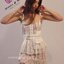 Forlove and lemon Dress เดรสสายเดี่ยวลูกไม้สีขาว ด้านในมีซับในสีเนื้อ