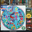 eeBoo - Four Birds (Round Puzzle) by Shelley Aldrich 500 pcs.