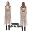 *พร้อมส่ง*Selfportrait Dress ::เดรสตัวยาสดีไซน์ปัง แขนกุดช่วงไหล่แต่งโบเล็ก เอวเข้ารูป