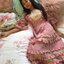 *พร้อมส่ง*SRS Dress :: เดรสแขนศอกตัวสวย ช่วงอกแต่งซีทรูปักโบเก๋แสนหวาน