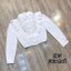 Miu Miu เสื้อแขนยาวคอปกลูกไม้ ตกแต่งระบาย