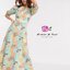 ZR Maxidress แม็กซี่เดรสแขนสั้น ผ้าพิมพ์ลายจุดสลับสี สีสันสดใส