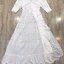 LM Dress::เดรสลูกไม้คอวีผ้าcottonอย่างดีปักลายฉลุเน้นๆไม่ลดเส้นด้าย