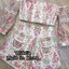 *พร้อมส่ง*Thea' Set : เสื้อเกาะอกแขนกับกางเกงขาสั้นเอวสูงสุดน่ารักด้วยลายปักดอกไม้