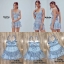 Forloveandlemons Mini Dress>> เดรสตัวสั้นแขนระบาย ด้านหลังร้อยไขว้เก๋ๆ