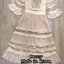 *พร้อมส่ง*SRS Dress :: เดรสแขนศอกตัวสวย ช่วงอกแต่งซีทรูปักโบเก๋แสนหวาน