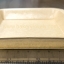 ถาดกระดาษขอบเรียบ สีน้ำตาล บน 16.8x11.9 cm ล่าง 13.7x8.8 cm สูง 1.6 cm ( เคลือบใน )