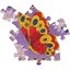 eeBoo - Vintage Butterflies (Round Puzzle) 500 pcs.