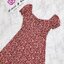 reformation Dress เดรสตัวยาวแขนสั้น เนื้อผ้าพิมพ์ลาย ทรงคอกว้าง