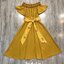 Vera Dress :: เดรสปาดไหล่ ช่วงไหล่ปักสม็อคหลากสี แขนสั้นบานเป็นระบาย