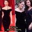 *พร้อมส่ง*Poem Dress :: เดรสปาดไหล่แขนล้ำตัวแซ่บซี๊ด เลือกใช้ผ้ากำมะหยี่ ขึ้นเงาสวย คอปาด