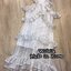 *พร้อมส่ง*ALMC Dress :: เดรสตัวยาวสวยคอวีลึก แขนห้อย