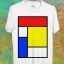 BP567 เสื้อยืด Mondrian
