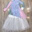 Korea Dress shirt+tutu skirt>> เดรสเชิ๊ตคอปก ลายทางทั้งตัว เเต่งลูกเล่นสามสี