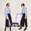 *พร้อมส่ง*Zara Set :: เสื้อแขนศอกทรงป้ายไขว้กับกระโปรงยีนส์