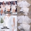 *พร้อมส่ง*JSD Set :: เสื้อแขนสั้นคอวีตัวสวยกับกระโปรงตัวสั้นเย็บระบายซ้อนชั้นสุดน่ารัก