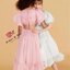 Tohn Dress เดรสแขนตุ๊กตาสุดน่ารัก ตัวนี้น่ารักใจละลายเลยจ้า สีหวานน่ารักมั๊กๆ ด้านหลังผูกโบว์นะจ๊ะ