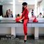 Iamgia Jumpsuit:: จั้มสูทแขนยาวคอปก ซิปหน้า ตกแต่งแถบสีดำ
