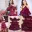 *พร้อมส่ง*LBt Dress :: เดรสคล้องคอไหล่ห้อยตัวสวย ช่สงตัวทำเป็นระบายย้วยรอบตัว