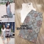 *พร้อมส่ง*YNS. Set :: เสื้อแขนกุดกับ ท่อนล่างกระโปรง มาในลายกราฟฟิคสีสวย