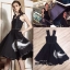 *พร้อมส่ง*KNP Dress :: เดรสตัวเก๋ ช่วงสายตรงไหล่ มีการเย็บแต่งระบายเล็กๆ